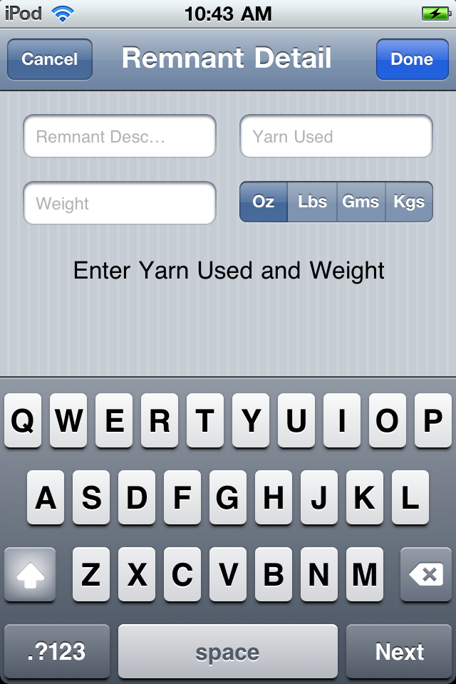 Yarn Estimator